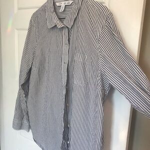 Classic Black and White Striped Women's Top